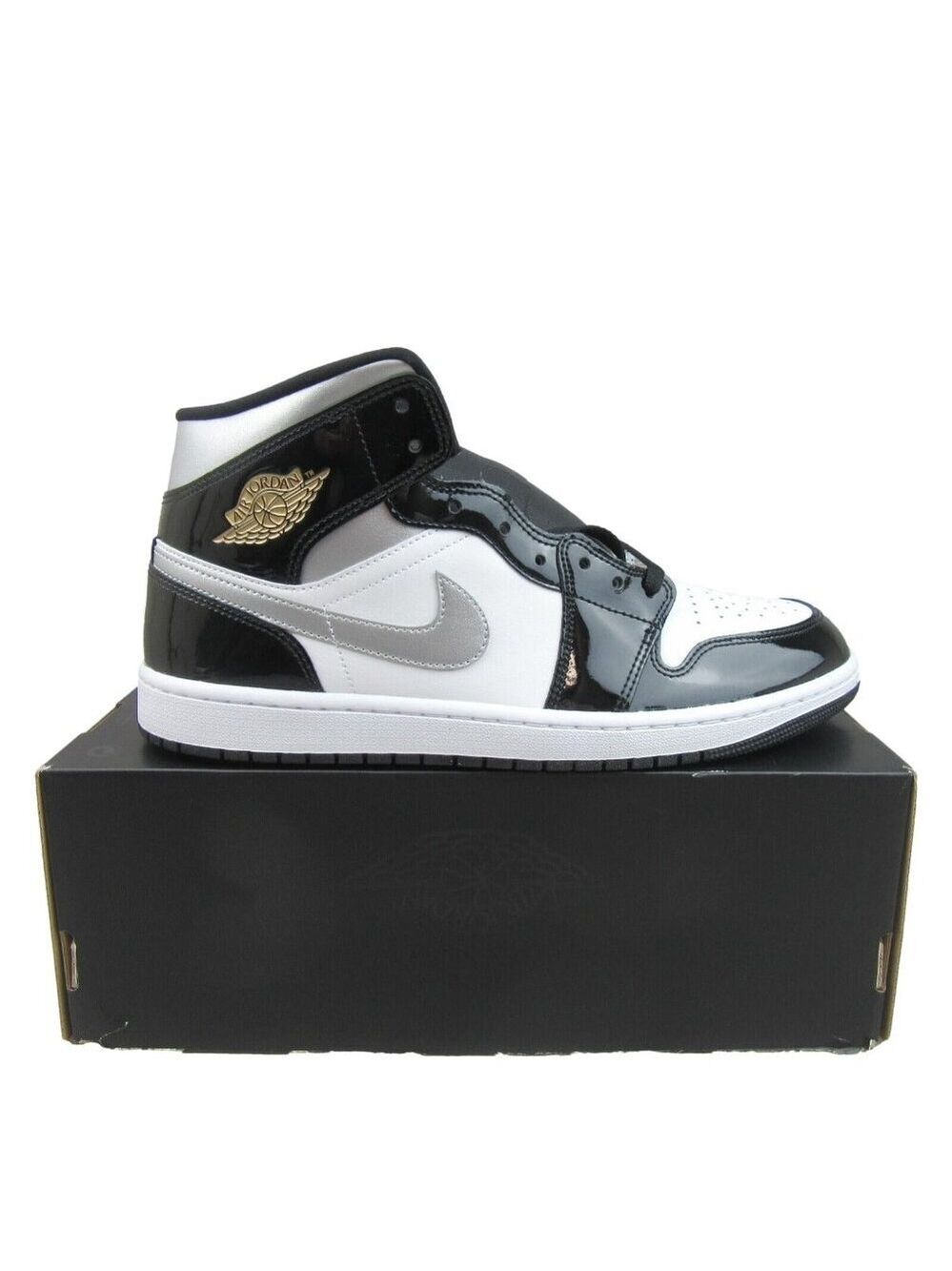 Air Jordan 1 Mid SE Sneakers Men's Size 11.5 Black White NEW